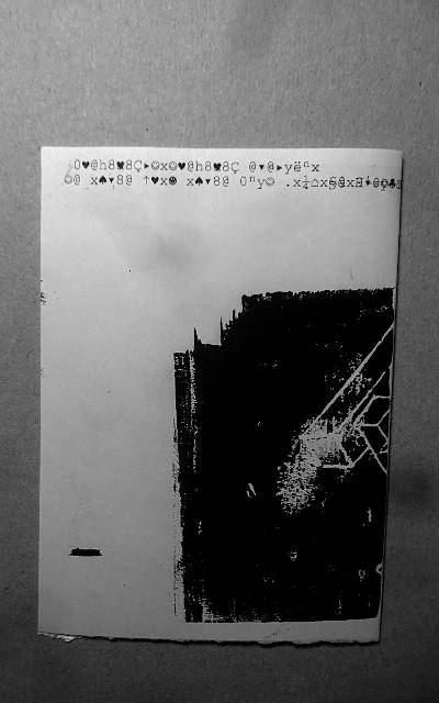 black wooden waste print on printer-error page