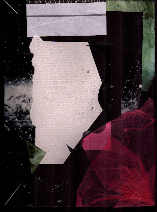 the rear side of the collage shows parts of front images folded around the edges